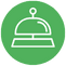 Green icon showing a reservations bell Green icon showing a reservations bell